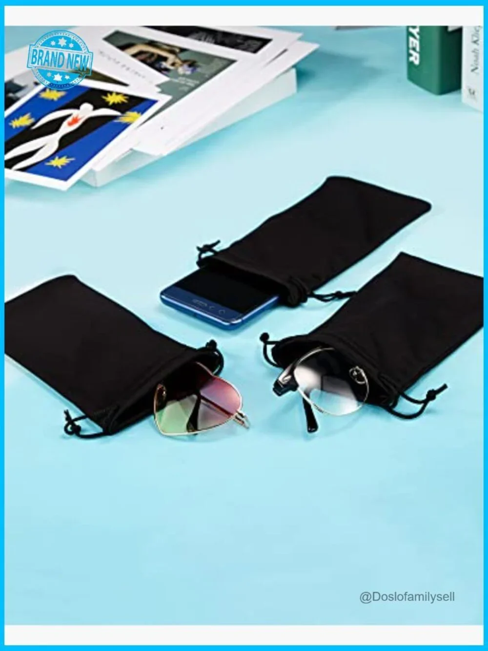 Microfiber Eyeglass Cases Classic Soft Pouch Set Versatile Storage Accessories